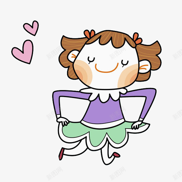 漂亮女爱跳舞的场景png免抠素材_88icon https://88icon.com 卡通 可爱的 小女孩 爱心 短裙 舞动的 跳舞