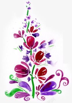 手绘水彩花卉个性壁纸素材