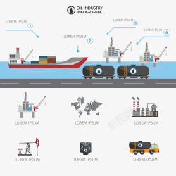 油气油气运输信息图表矢量图图标高清图片