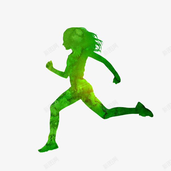 奔跑的女人png免抠素材_88icon https://88icon.com 卡通 奔跑的 女人 插图 漂亮的 绿色的 运动的
