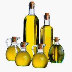 玻璃瓶装植物油橄榄油素材