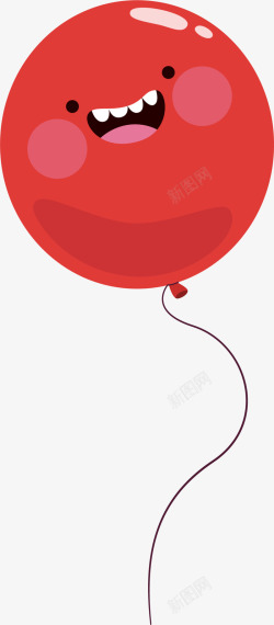 儿童节红色气球小人素材