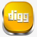 餐饮logo个性淡黄色DIGG媒体LOGO图标图标