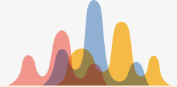 数据面积图表矢量图素材