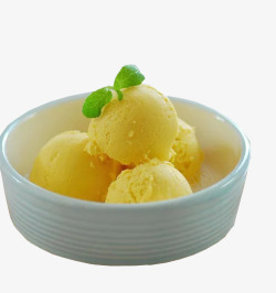 黄色冰淇淋黄色冰淇淋球高清图片