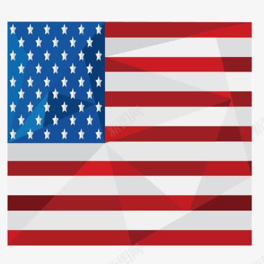 扁平化美国国旗矢量图图标图标