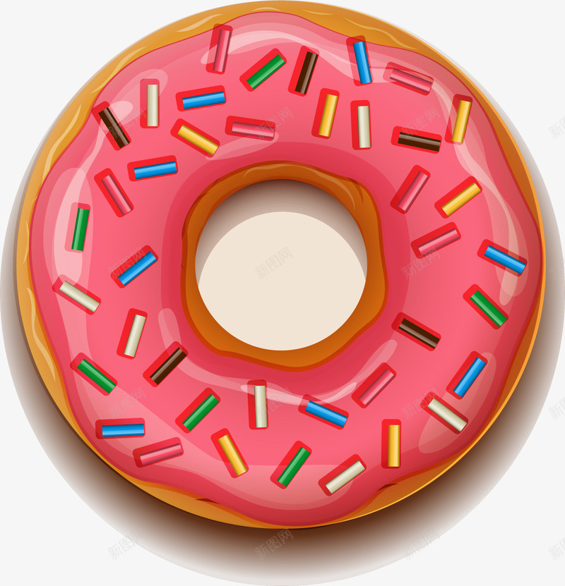 美味红色圆形甜甜圈png免抠素材_88icon https://88icon.com 圆形甜甜圈 多彩巧克力 红色甜甜圈 美味甜甜圈 美食 草莓酱