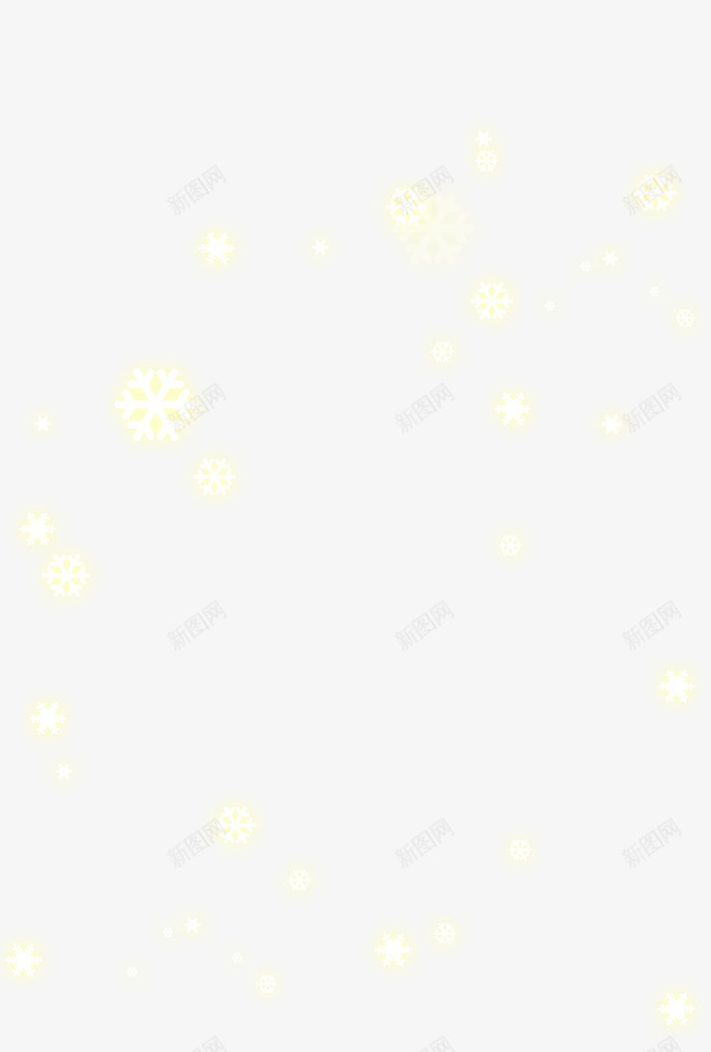 黄色模糊漂浮雪花png免抠素材_88icon https://88icon.com 模糊 漂浮 雪花 黄色
