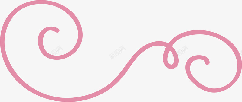 漂亮粉色柔和曲线条png免抠素材_88icon https://88icon.com 弧度线 弧度线条 曲线条 柔和线条 画圈 粉色线条 线条图形