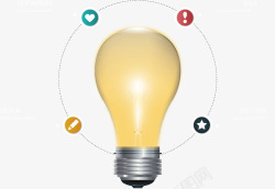 灯泡信息图表素材