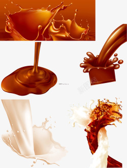 巧克力牛奶背景装饰素材