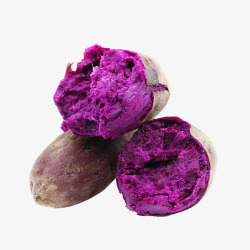 紫薯食物剥开的大紫薯元素高清图片