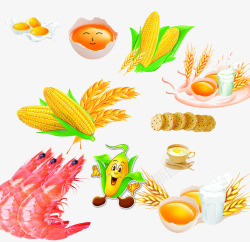玉米杯素材卡通农作物高清图片