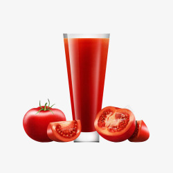 番茄汁插画素材