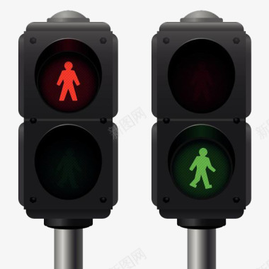 红灯停绿灯行图标图标