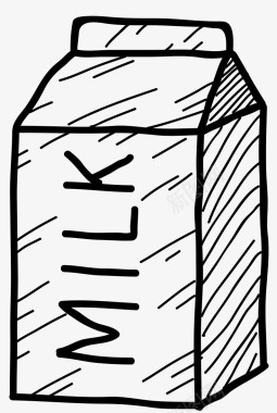 胡椒粉罐手绘可爱卡通轮廓画牛奶罐图标图标