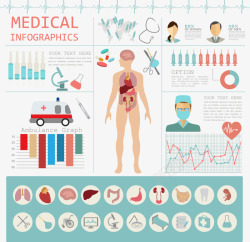医疗主题信息数据图素材