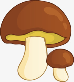 野生蘑菇卡通蘑菇矢量图高清图片