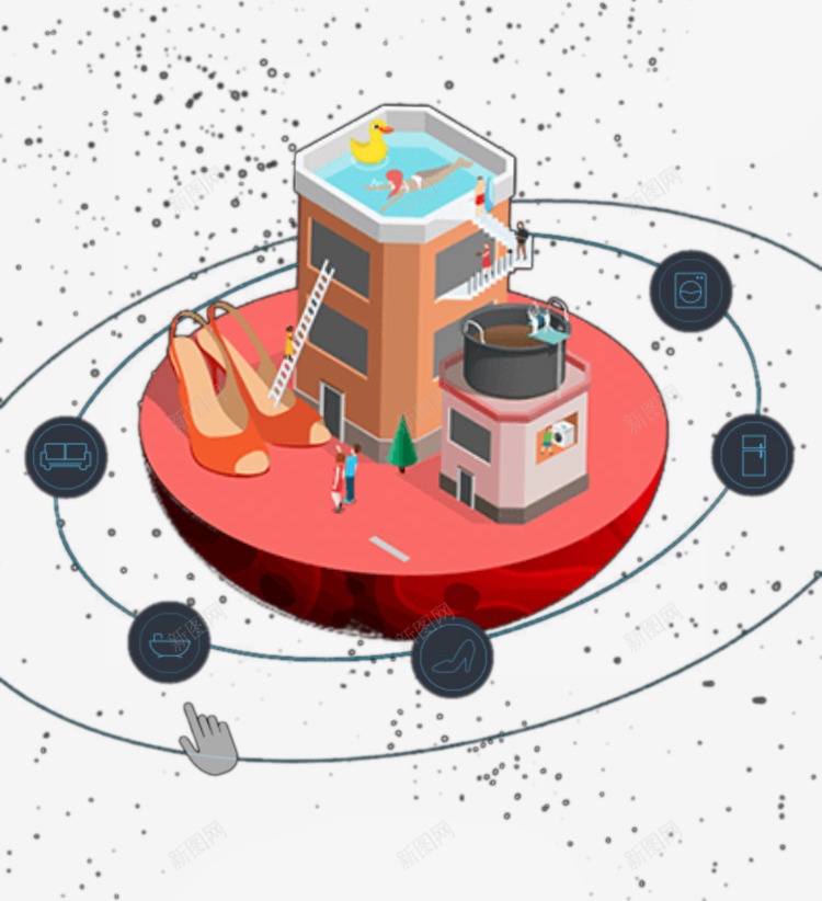 h5桔红色星球png免抠素材_88icon https://88icon.com h5素材桔红色星球 卡通人物 商业 小宇宙 科技