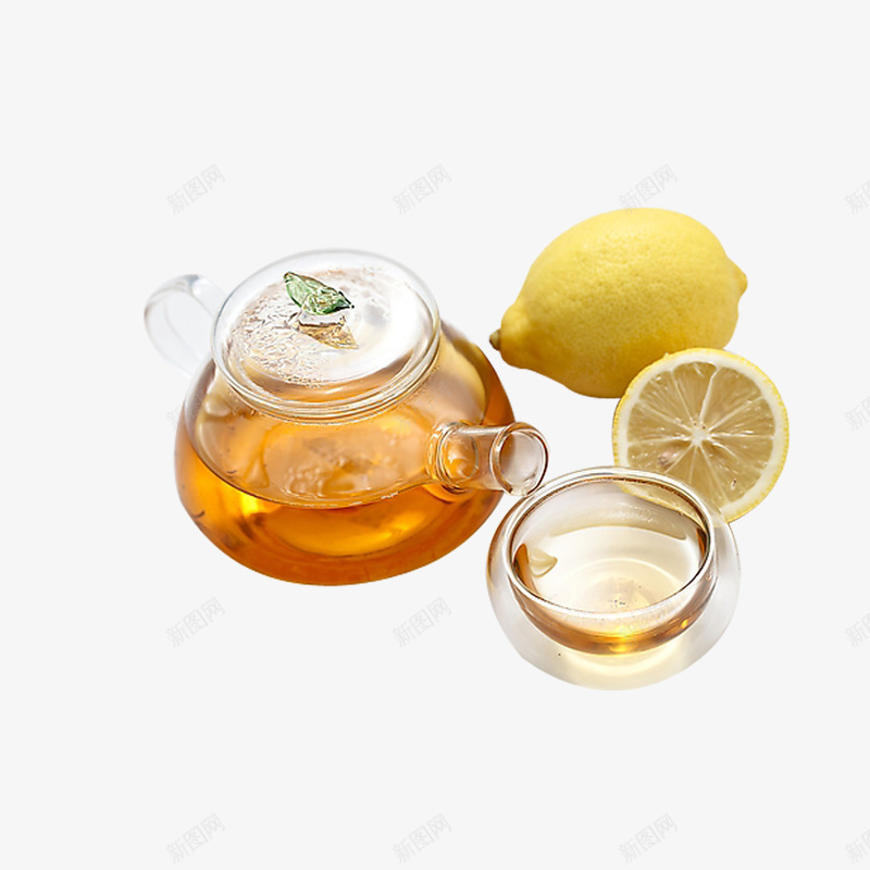 柠檬红茶png免抠素材_88icon https://88icon.com 下午茶时间 柠檬 玻璃 红茶 茶杯