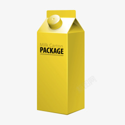 黄色牛奶包装矢量图素材