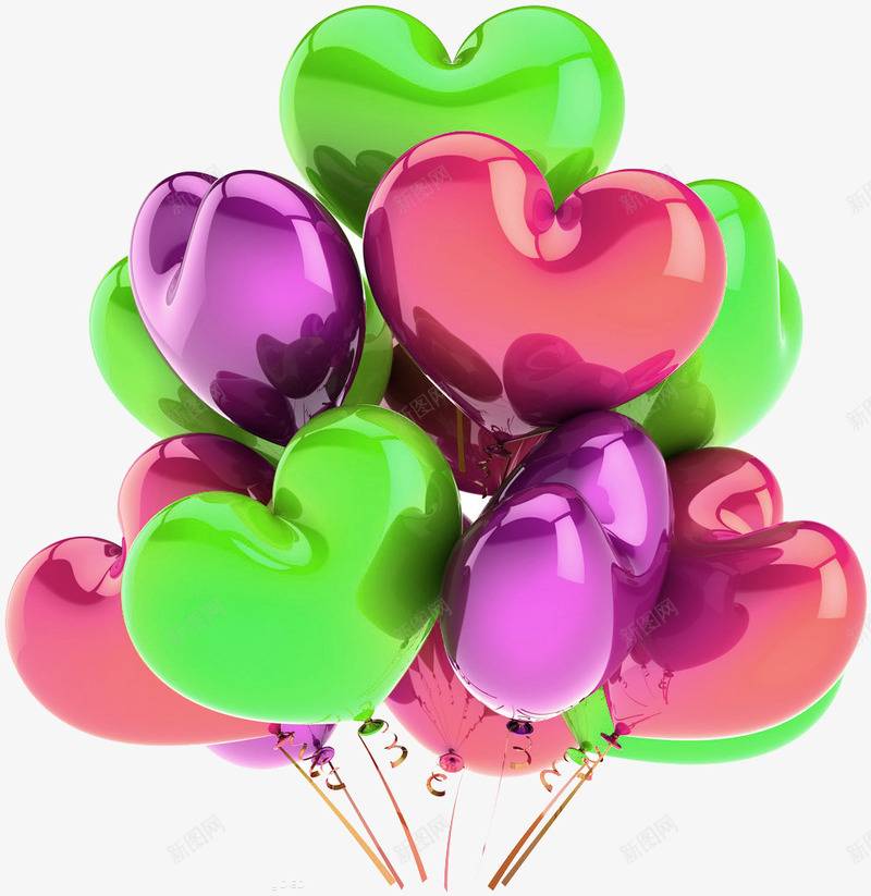 多彩清新爱心气球装饰图案png免抠素材_88icon https://88icon.com 免抠PNG 多彩 清新 爱心气球 装饰图案