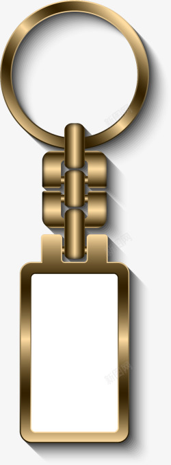 手绘金属钥匙链矢量图素材