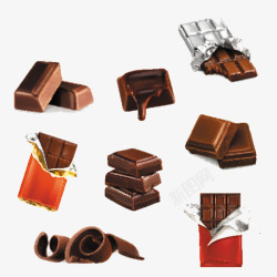 一堆巧克力素材