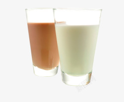 透明玻璃杯装牛奶奶茶素材