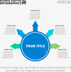 分散箭头信息图表素材