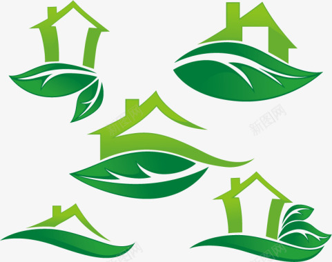 绿叶素材图logo图标图标