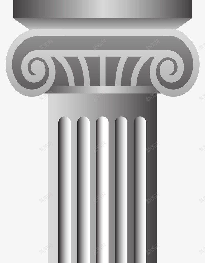 金属材质墙柱矢量图ai免抠素材_88icon https://88icon.com 圆柱 墙柱 承重墙柱 柱子 柱式柱体 金属 矢量图