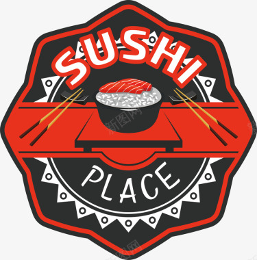 寿司logo矢量图图标图标