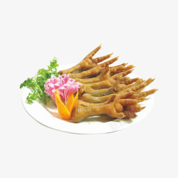 三种颜色的鸡爪素材