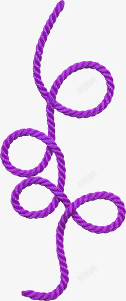 紫色漂亮绳子素材