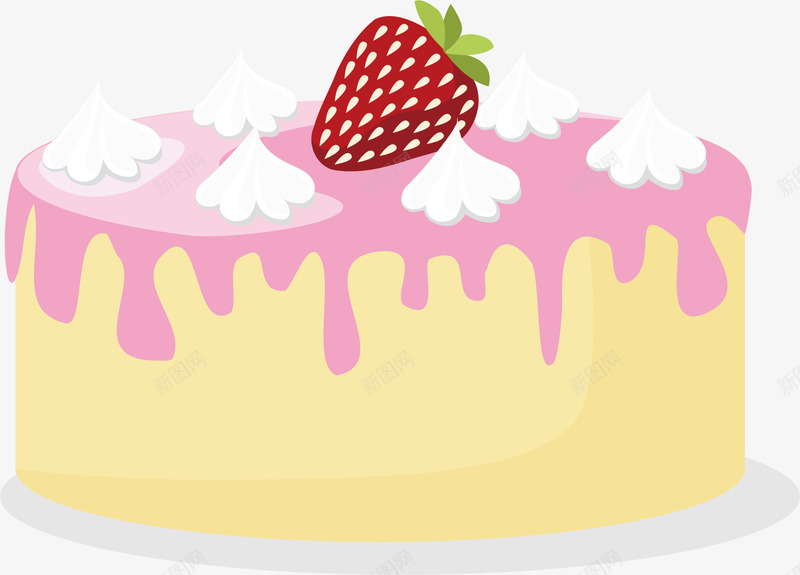 草莓蛋糕png免抠素材_88icon https://88icon.com 奶糕 奶糕片 小奶糕 果实 牛奶糕 蛋黄奶糕