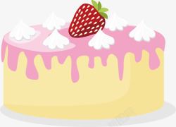 蛋黄奶糕草莓蛋糕高清图片