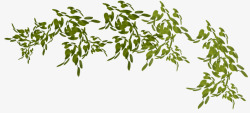 绿色个性树叶春天素材