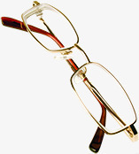 复古金属边框眼镜素材