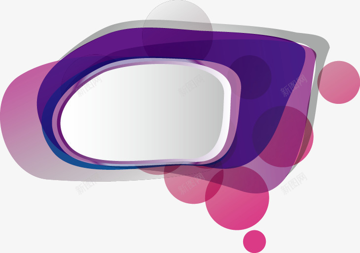 创意七彩泡泡边框png免抠素材_88icon https://88icon.com 创意 多彩 泡泡 设计 语言框