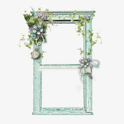 漂亮的绿色窗户素材