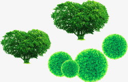 圆球绿树绿树高清图片