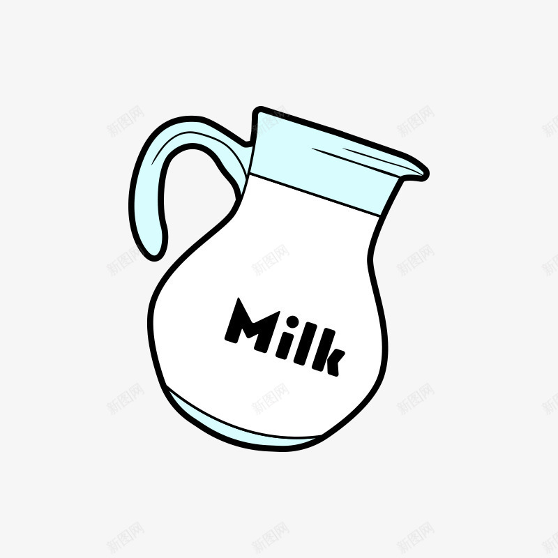 牛奶瓶子png免抠素材_88icon https://88icon.com 卡通 大容量 牛奶 瓶子