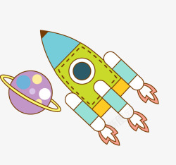 卡通火箭素材