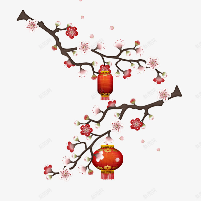 梅花灯笼图案png免抠素材_88icon https://88icon.com 粉色菊花图案