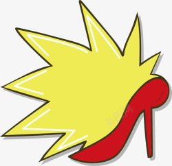 高跟鞋爆炸贴矢量图素材