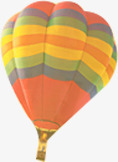 彩色模糊时尚彩绘热气球素材
