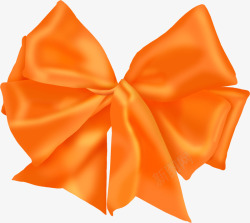 橙色蝴蝶结素材
