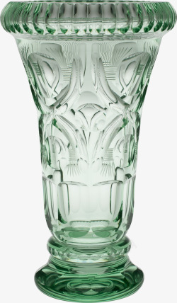 浅绿色玻璃花瓶抠图素材