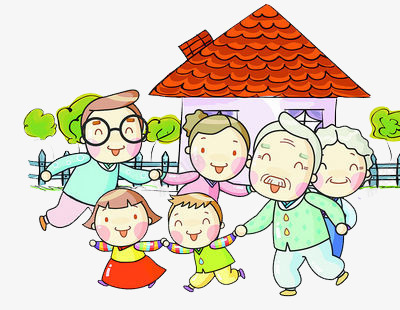 尊老爱幼png免抠素材_88icon https://88icon.com 创意漫画 孝敬爸妈 素材 老人和小孩